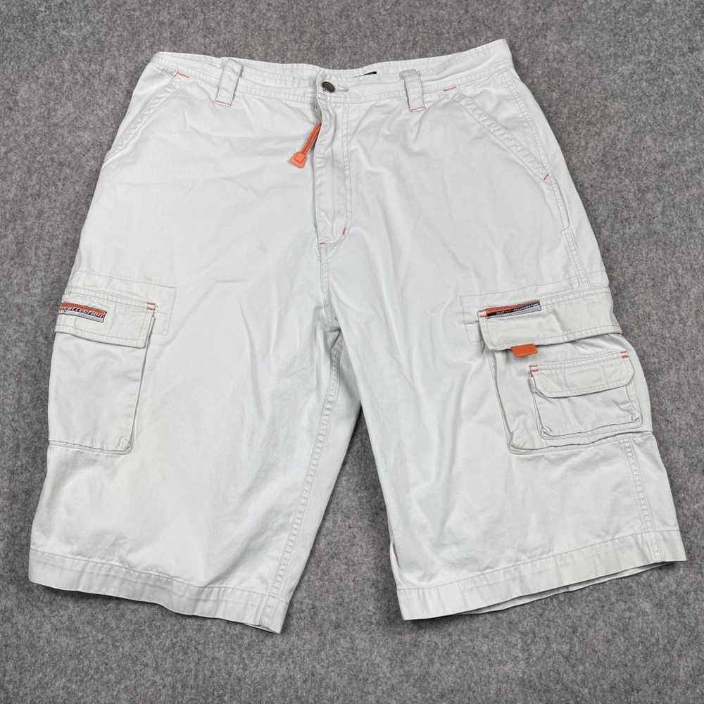 VTG Y2K FUBU The Collection Cargo Shorts 40 Khaki Streetwear Hip Hop Baggy Long